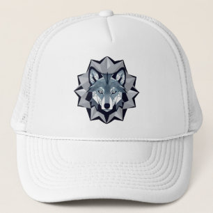 Casquette Illustration de loup géométrique