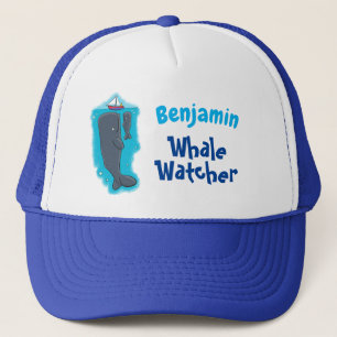 Casquette Illustration de mignons baleines et voiliers