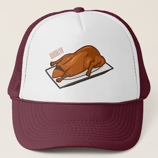 Casquette Illustration de Peking duck (Devant)