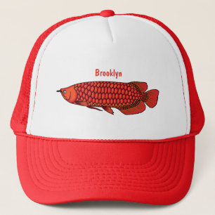 Casquette Illustration de poisson Red Arowana