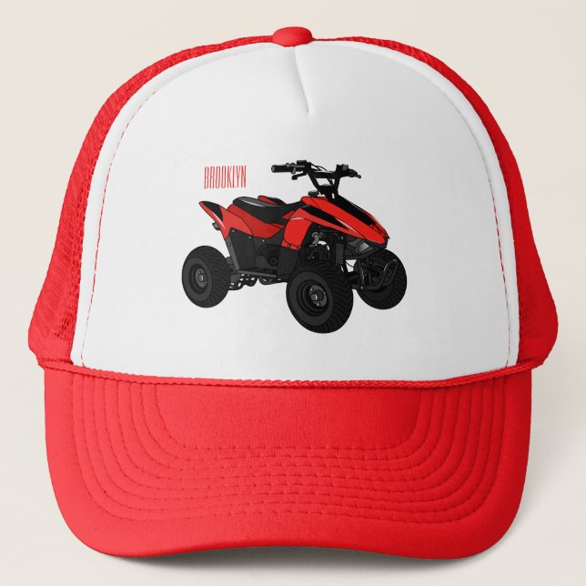 Casquette Illustration de Quad bike atv (Devant)