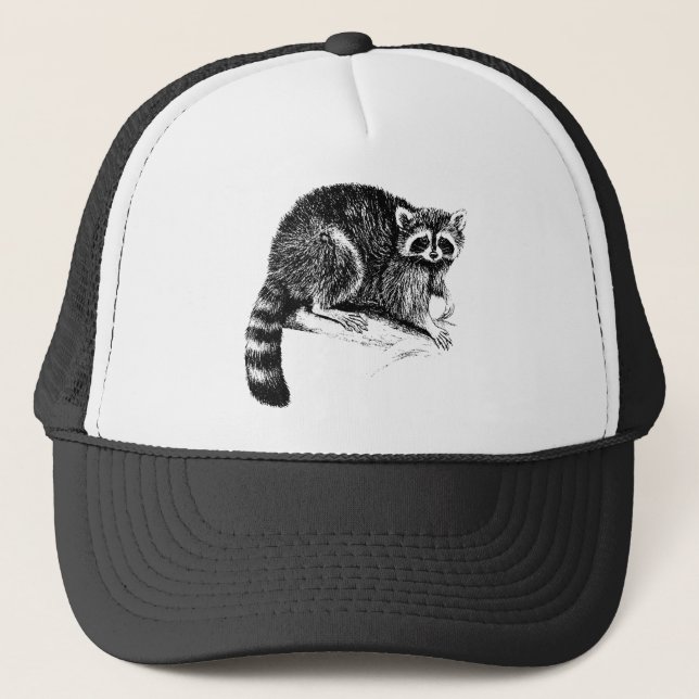 Casquette Illustration de raton laveur (Devant)