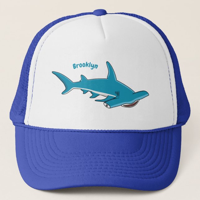Casquette Illustration de requin marteau (Devant)