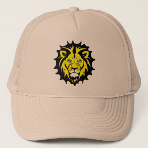 Casquette Illustration de tête de lion de dessin gras