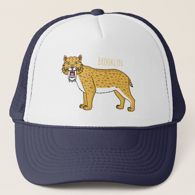 Casquette Illustration de tigre à dents de sabre (Devant)