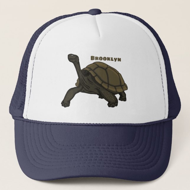 Casquette Illustration de tortue terrestre des Galapagos (Devant)