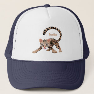 Casquette Illustration d'ocelot mignon