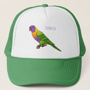 Casquette Illustration d'oiseau de lorikeet arc-en-ciel