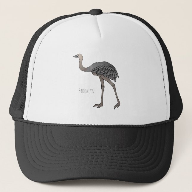 Casquette Illustration d'oiseau de rhée (Devant)
