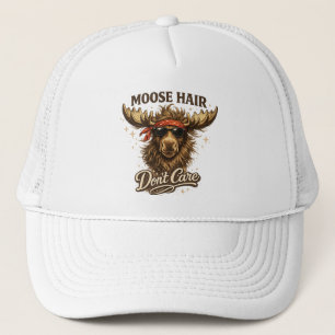 Casquette Illustration Drôle de Cheveux d'Orignal, je m'en f