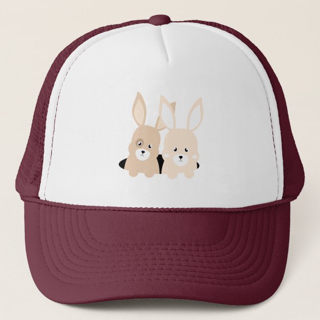 Casquette Illustration du composant de trou de lapin (Devant)