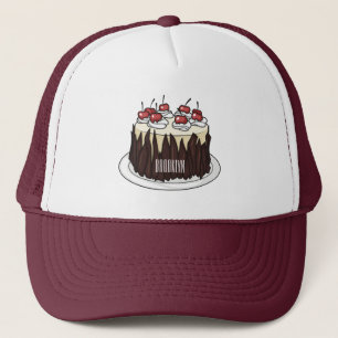 Casquette Illustration du gâteau de la Forêt-Noire