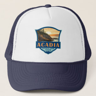 Casquette Illustration du parc national Acadia Insigne rétro