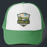 Casquette Illustration du parc national des Everglades Art d<br><div class="desc">Everglades conception d'oeuvres vectorielles. Le parc est composé de mangroves côtières,  de marais de scie et de pinèdes plates qui abritent des centaines d'espèces animales.</div>