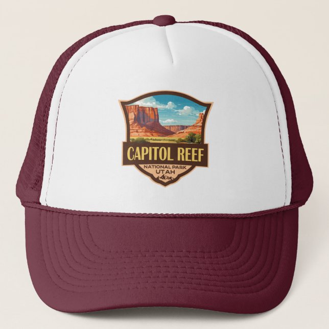 Casquette Illustration du parc national du récif du Capitol  (Devant)