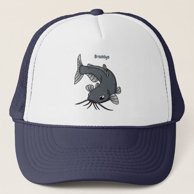 Casquette Illustration du poisson-chat mignon (Devant)