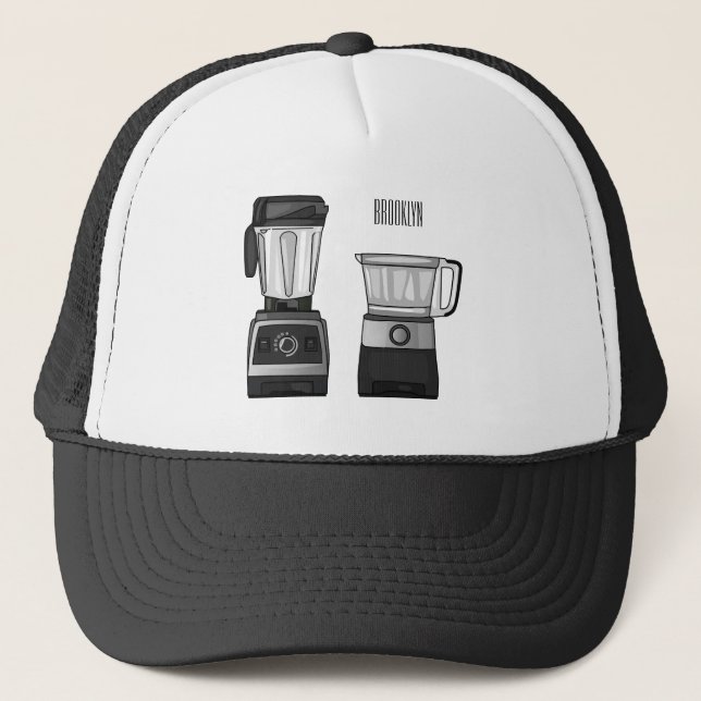 Casquette Illustration du processeur et du mixeur alimentair (Devant)
