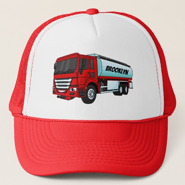 Casquette Illustration du transport de carburant par camion- (Devant)