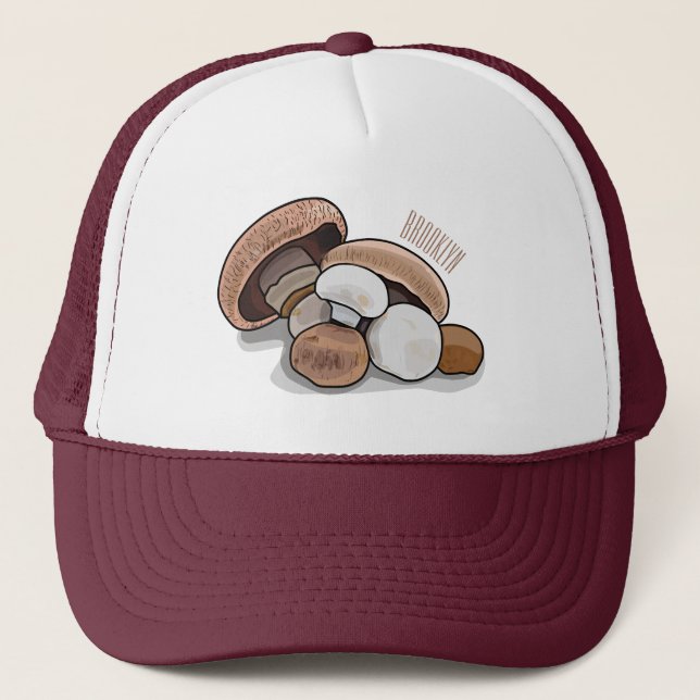Casquette Illustration d'un champignon (Devant)