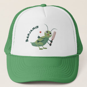 Casquette Illustration d'un insecte du cricket vert mou