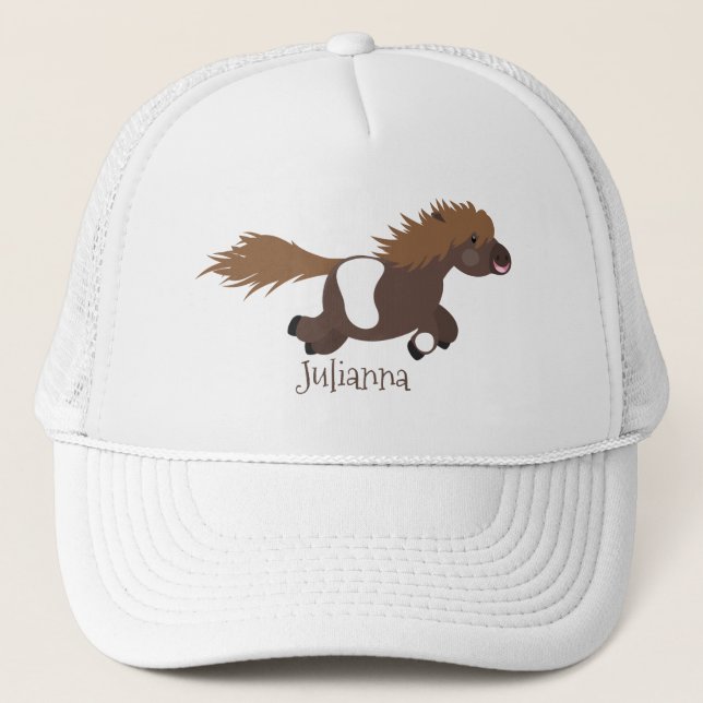 Casquette Illustration d'un poney de Shetland mignon (Devant)