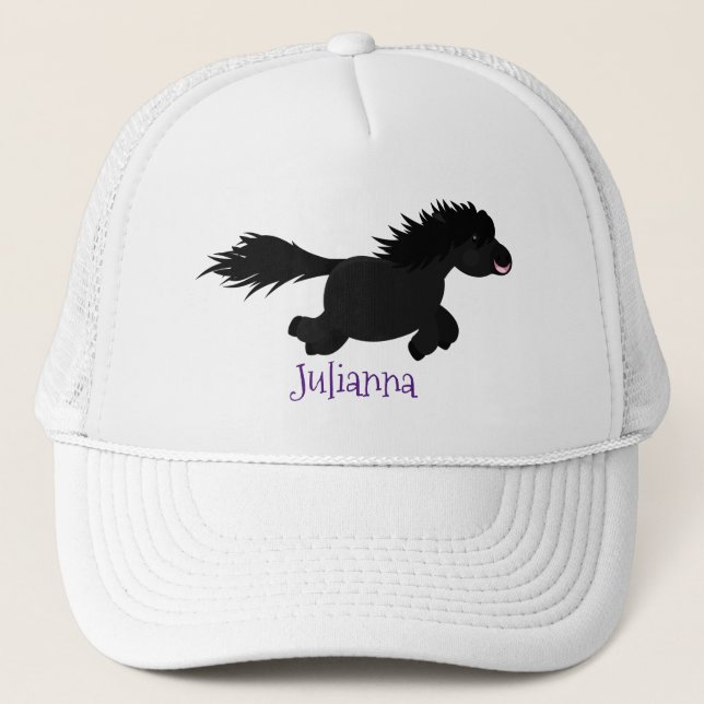 Casquette Illustration d'un poney de Shetland mignon (Devant)