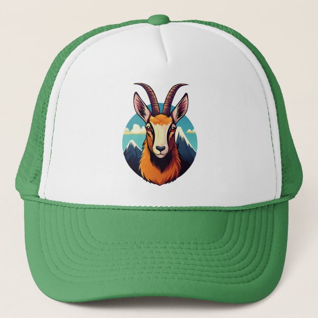 Casquette Illustration d'une tête de chamois (Devant)