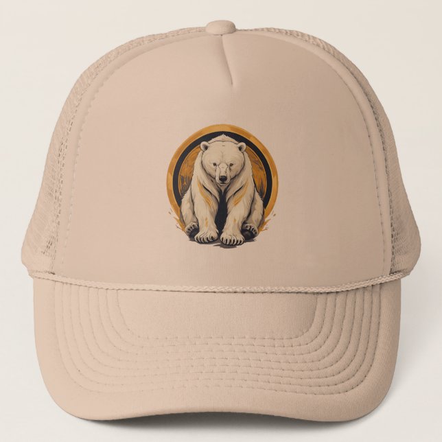 Casquette Illustration élégante d'ours polaire (Devant)