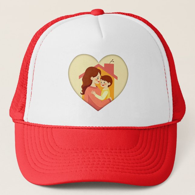Casquette Illustration of the love between mother and daught (Devant)