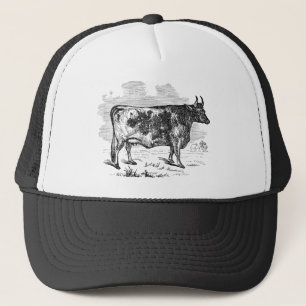Casquette Illustration personnalisée par vache vintage de