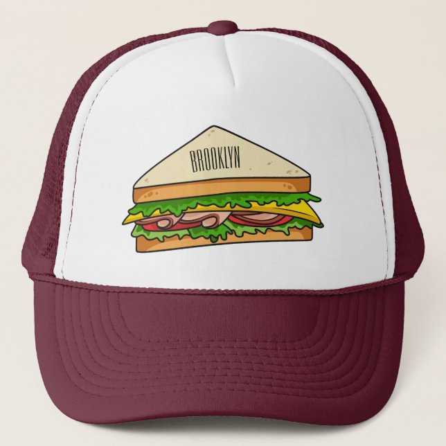 Casquette Illustration Sandwich (Devant)