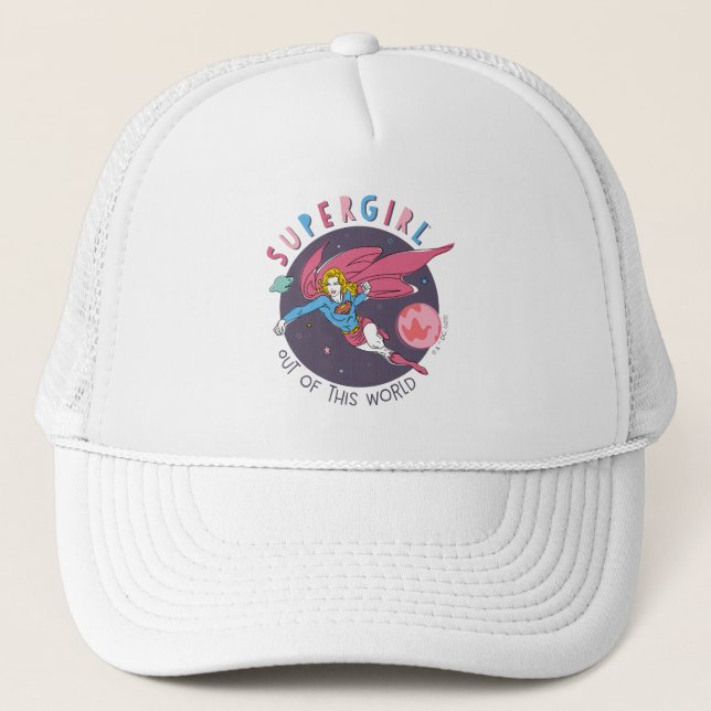 Casquette Illustration Supergirl volant vers le haut (Devant)