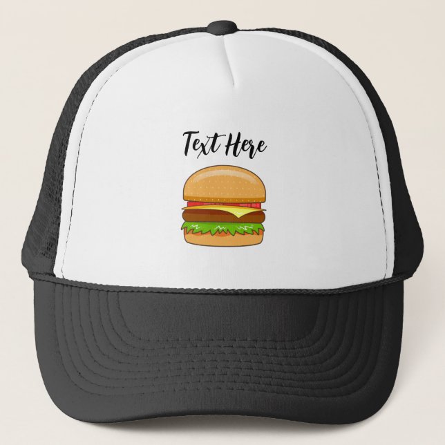 Casquette Illustration vectorielle de Burger (Devant)