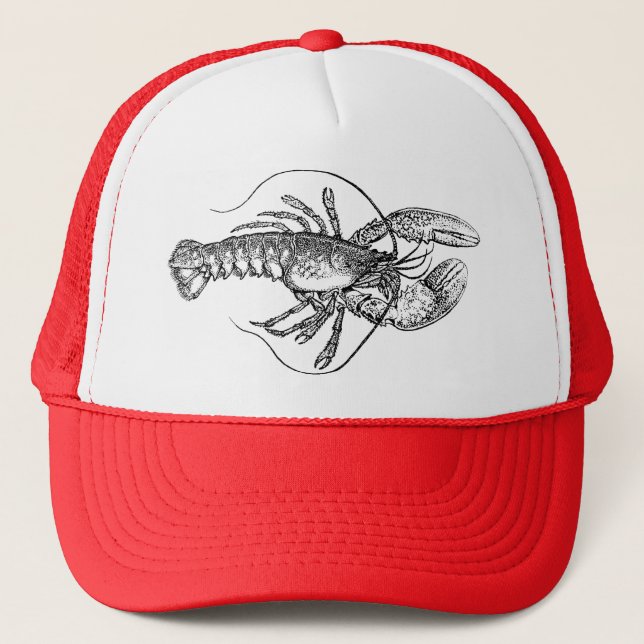 Casquette Illustration vintage de homard (Devant)