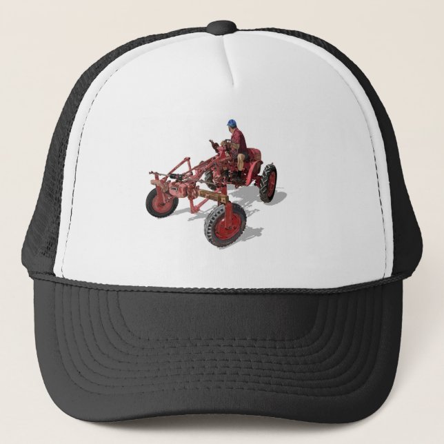 Casquette Illustration vintage non restaurée de rouge de (Devant)