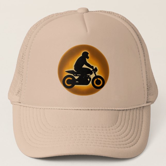 Casquette Illustration vivante d'un motocycliste (Devant)