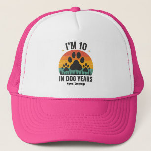 Casquette Im 10 in Chien Années 80 Ans Hommes Amusants Anniv