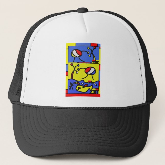 Casquette Image avec art moderne poisson (Devant)