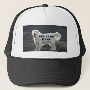 Casquette Image de chien debout adorable avec texte de nom d