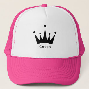 Casquette Image de couronne noire personnalisée Texte de rei