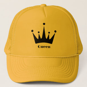 Casquette Image de couronne noire personnalisée Texte de rei