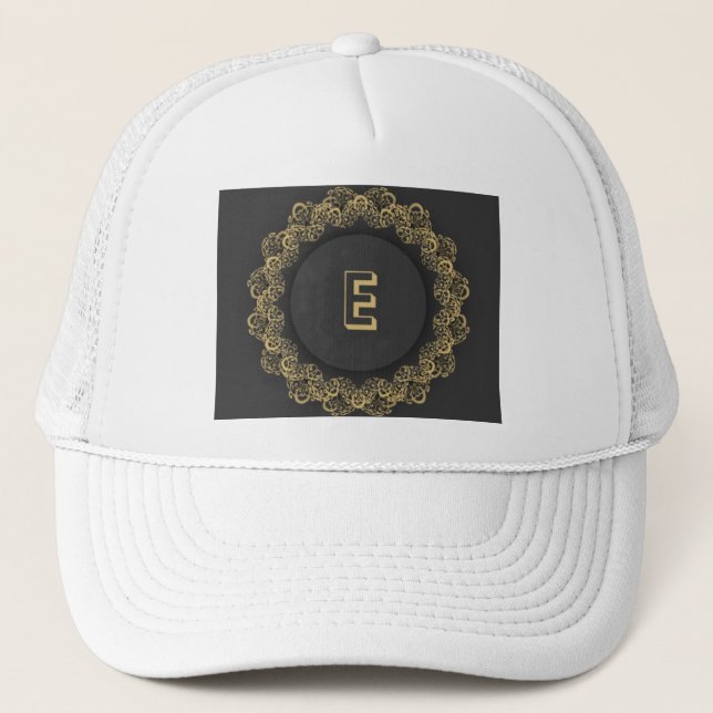 Casquette Image de la lettre initiale E élégante imprimée su (Devant)