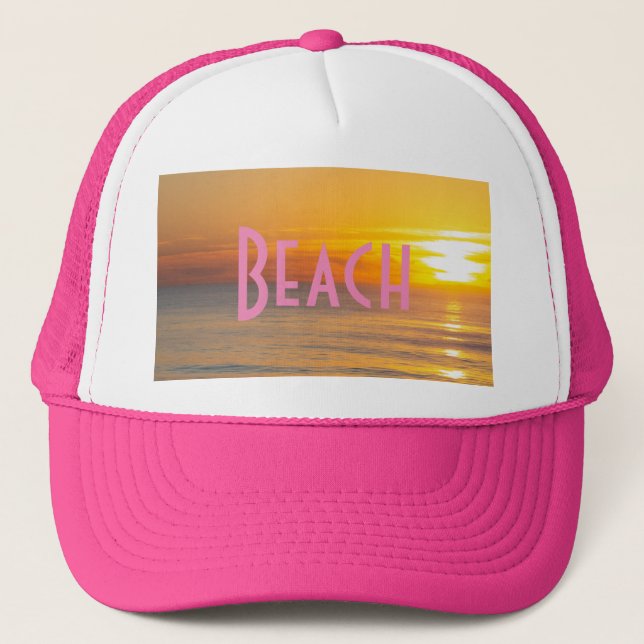 Casquette Image de lever de soleil avec texte personnalisé d (Devant)