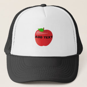 Casquette Image de pomme rouge vibrante imprimée au centre A