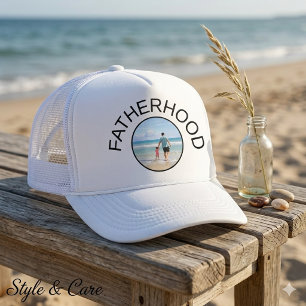 Casquette Image de texte personnalisé Fatherhood Inspired Cl