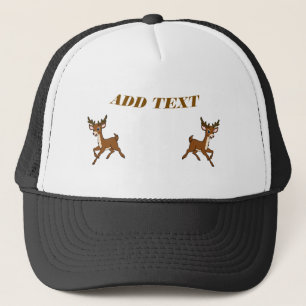 Casquette Images de cerfs élégants côtés gauche et droit AJO
