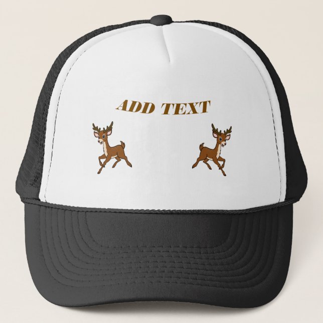 Casquette Images de cerfs élégants côtés gauche et droit AJO (Devant)