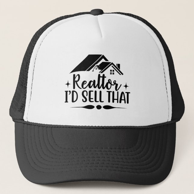 Casquette Immobilier Immobilier Marketing Realer Trucker Cha (Devant)
