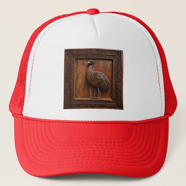 Casquette Impression 3d Wood Australian Emu (Devant)