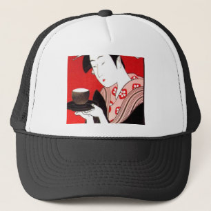 Casquette Impression d'art de cérémonie de thé de dame japon